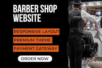 create babershop website, barber website  and salon website
