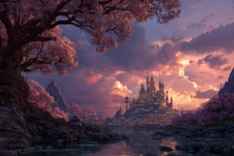 digitally paint fantasy landscape