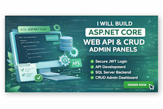 develop asp dotnet core web API, mvc app, sql server backend