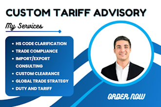 provide expert custom tariff advisory, import export duties consultancy, hs code
