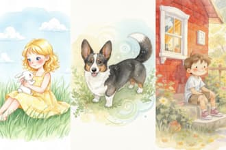 werde ihr kinderbuch mit einzigartigen aquarellzeichnungen illustrieren