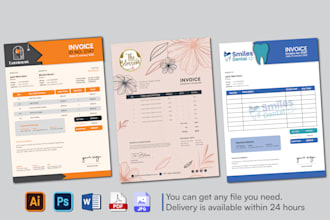 design invoice templates according to your branding, sm word