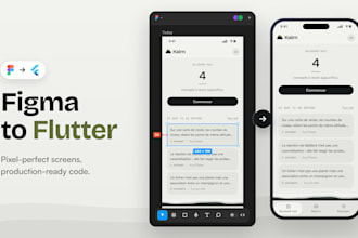 convert your figma design to flutter UI for android and ios