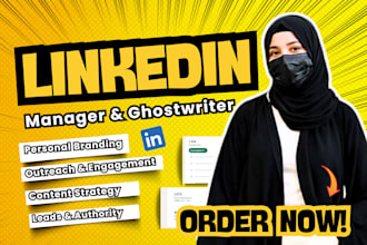 be your linkedin manager and ghostwriter for branding