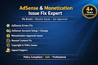 fix youtube adsense and monetization problem