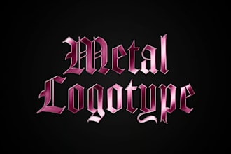 create a brushed metal logo for corporate branding