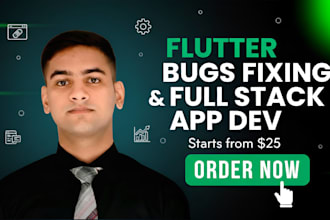 fix flutter bugs, crashes, firebase and performance issues professionally