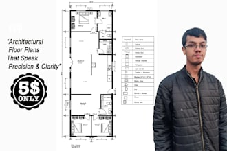 draw professional autocad 2d floor plan as your architect