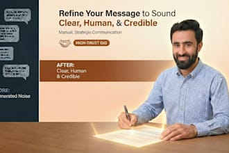 refine your message or content to sound clear human and credible
