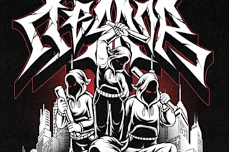 design a grindcore or powerviolence logo