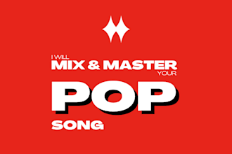 professionally mix and master your pop, dance pop or electronic song