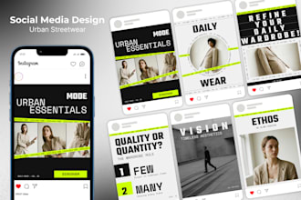 design edgy streetwear and urban fashion content for your social media