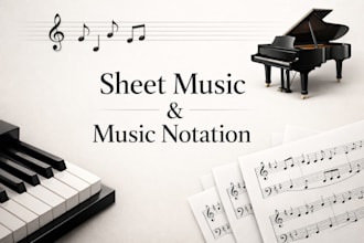 create professional sheet music, piano sheets, and music notation for any song