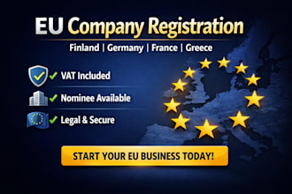 eu company registration finland, germany, greece, france nominee, vat, address