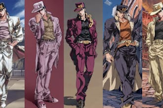 draw your portrait in jojo bizarre adventure character