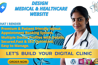 design modern healthcare, medical, and dental website