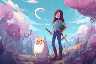 draw you in adventure time style