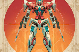 make your high quality mecha illustration for your need