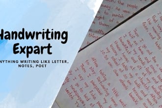 write letter,notes with my handwriting