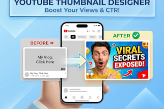 design scroll stopping thumbnails that get more clicks