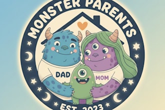 design a modern parents logo with emotional touch