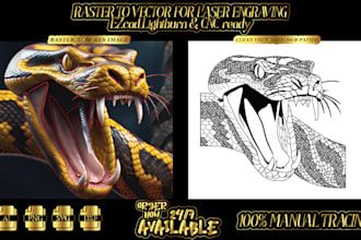 convert any image to vector for laser engraving, ezcad, and lightburn