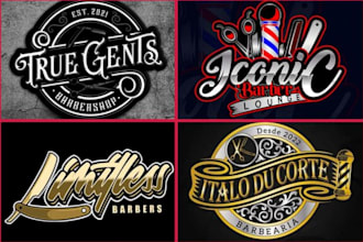 do barber shop or hair salon logo with t shirt design