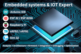 develop arduino esp32 esp8266 stm32 rpi iot firmware along hardware integration
