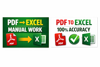 manually convert PDF to excel with accuracy