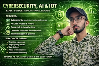 help you with cyber security, ai and iot reports