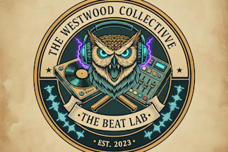 design a modern and energetic edm logo for djs and producers
