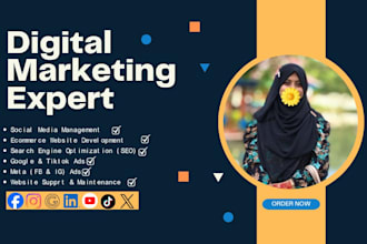 be your social media manager and digital merketing expert
