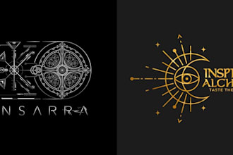 design sacred geometry, mystical spiritual mandala logo