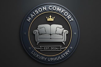 design a modern luxury and stylish sofa logo for your brand