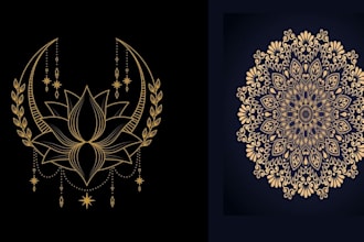 design sacred geometry, mystical, mandala, spiritual logo
