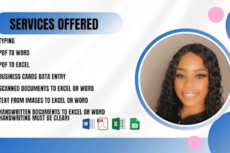 retype scanned documents, PDF, handwritten