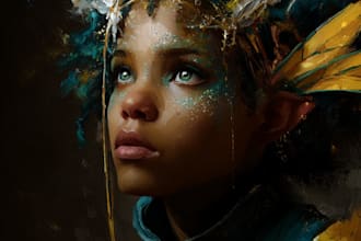 paint a dark fantasy portrait