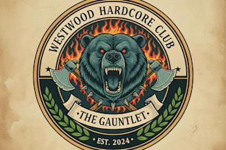 design a bold and aggressive hardcore logo for your brand