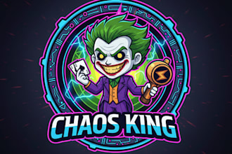 design a creative and edgy joker logo for your brand