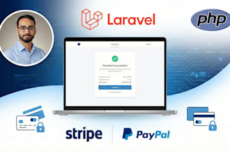 integrate stripe, paypal, or any payment gateway API in laravel or PHP website