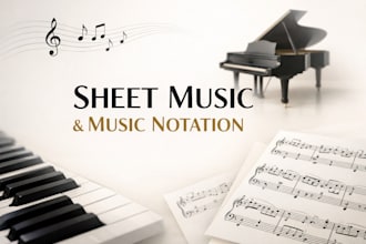 sheet music, piano sheet music notation, music transcription, vocal arrangement