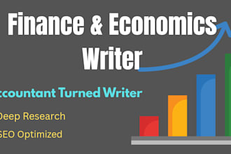 write well researched articles on finance, economics and market analysis