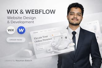 design redesign a modern, responsive wix or webflow website for your business