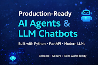 build a production ready ai agent or llm chatbot