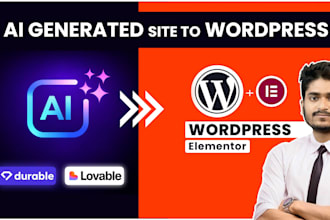 convert ai generated website into wordpress elementor