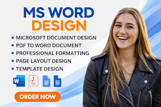 design edit create professional word document ms word layout CV resume document