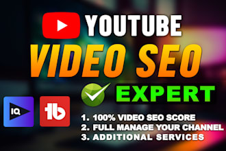 be your best youtube video SEO expert and channel manager