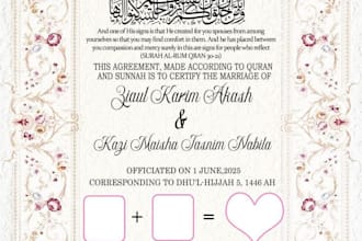 design customized marriage certificate nikaah certificates ,nikaah namafor you