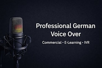 record a professional german voice over for ads, videos and elearning