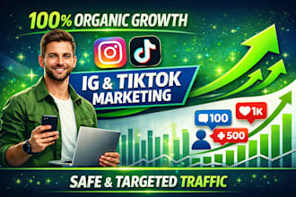 manage tiktok marketing and promotion  for organic follower growth